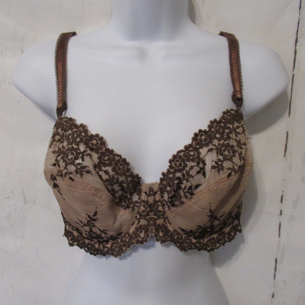 Wacoal Bra 36D Brown‎ Embrace Lace Underwire Back Closure 65191
